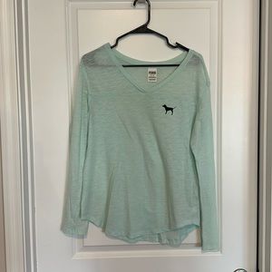 Victoria’s Secret PINK teal long sleeve shirt size medium